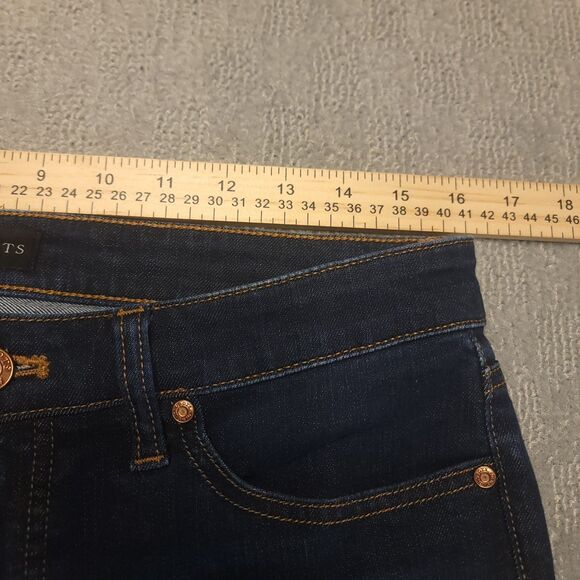 Talbots Jeans Womens 8  (32x24.5) Jeans Crop Flared Stretch Mid Rise Blue Denim - Picture 4 of 10